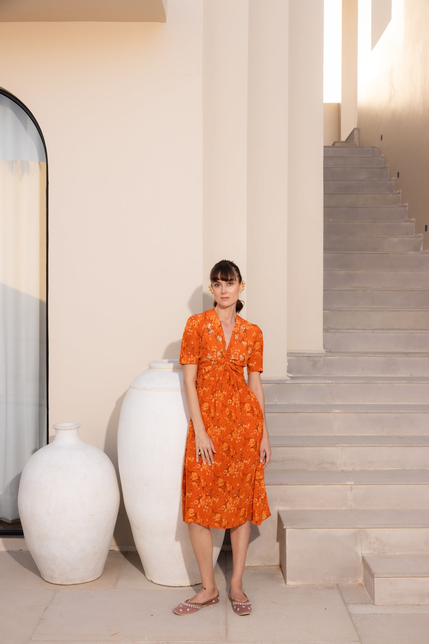 Saffron Embroiderd Dress