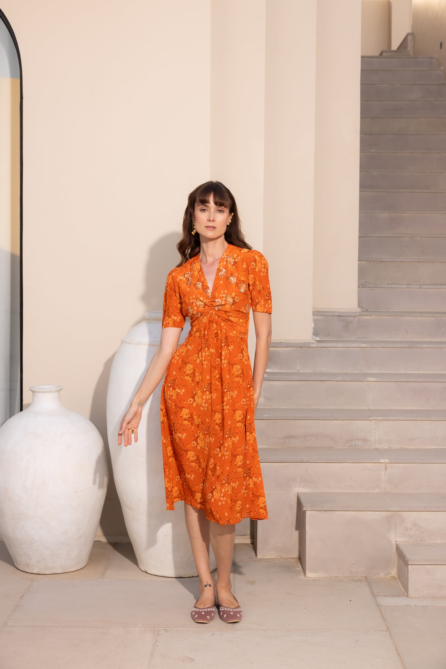 Saffron Embroiderd Dress