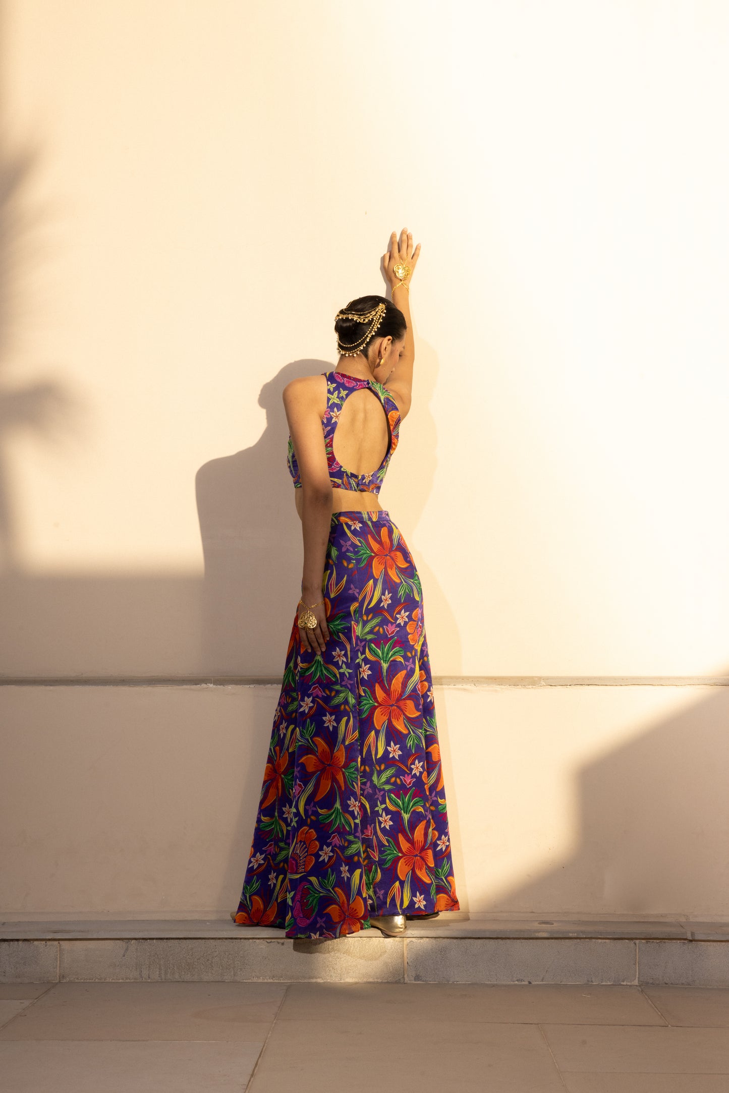 Electra Purple Embroidered Set