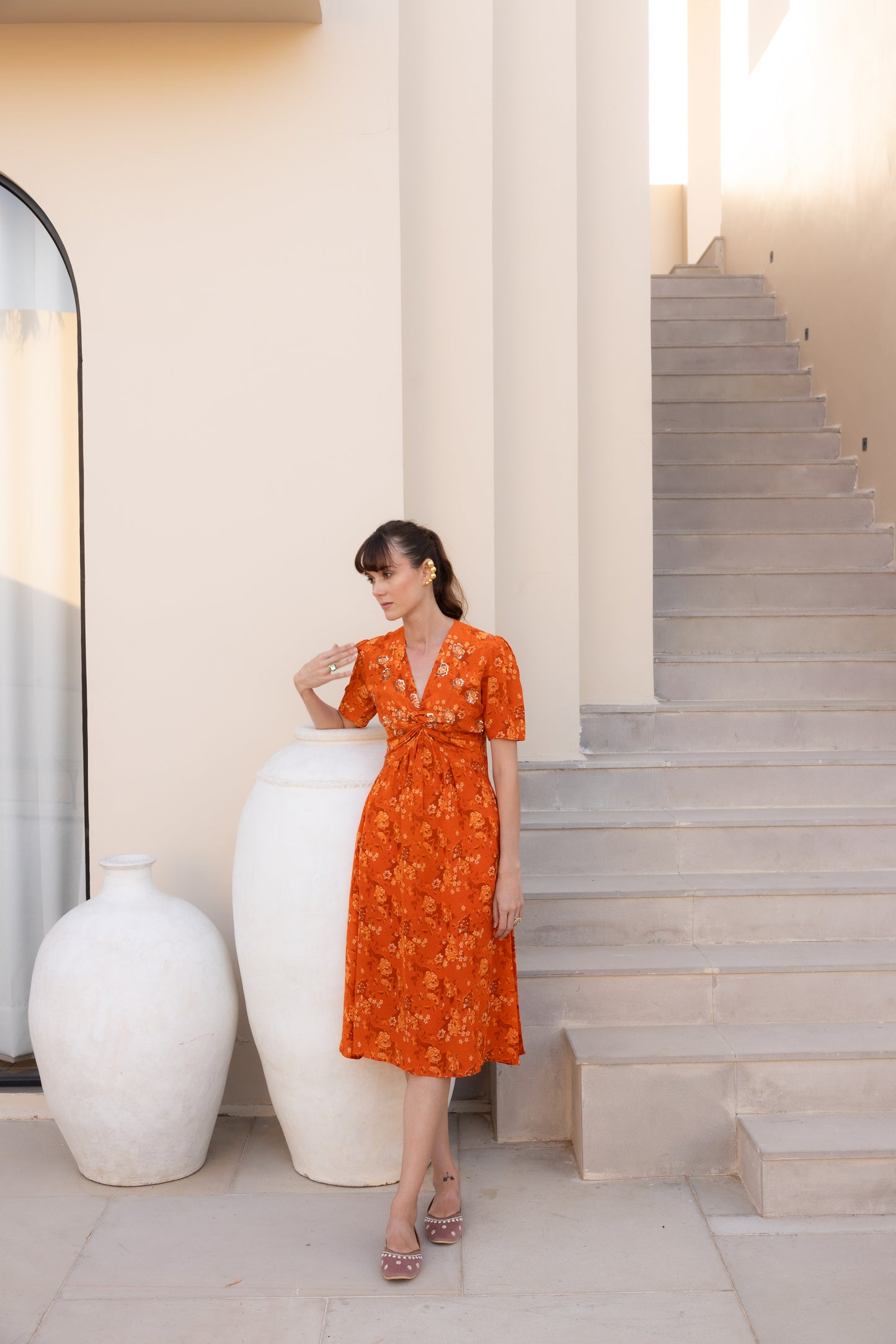Saffron Embroiderd Dress