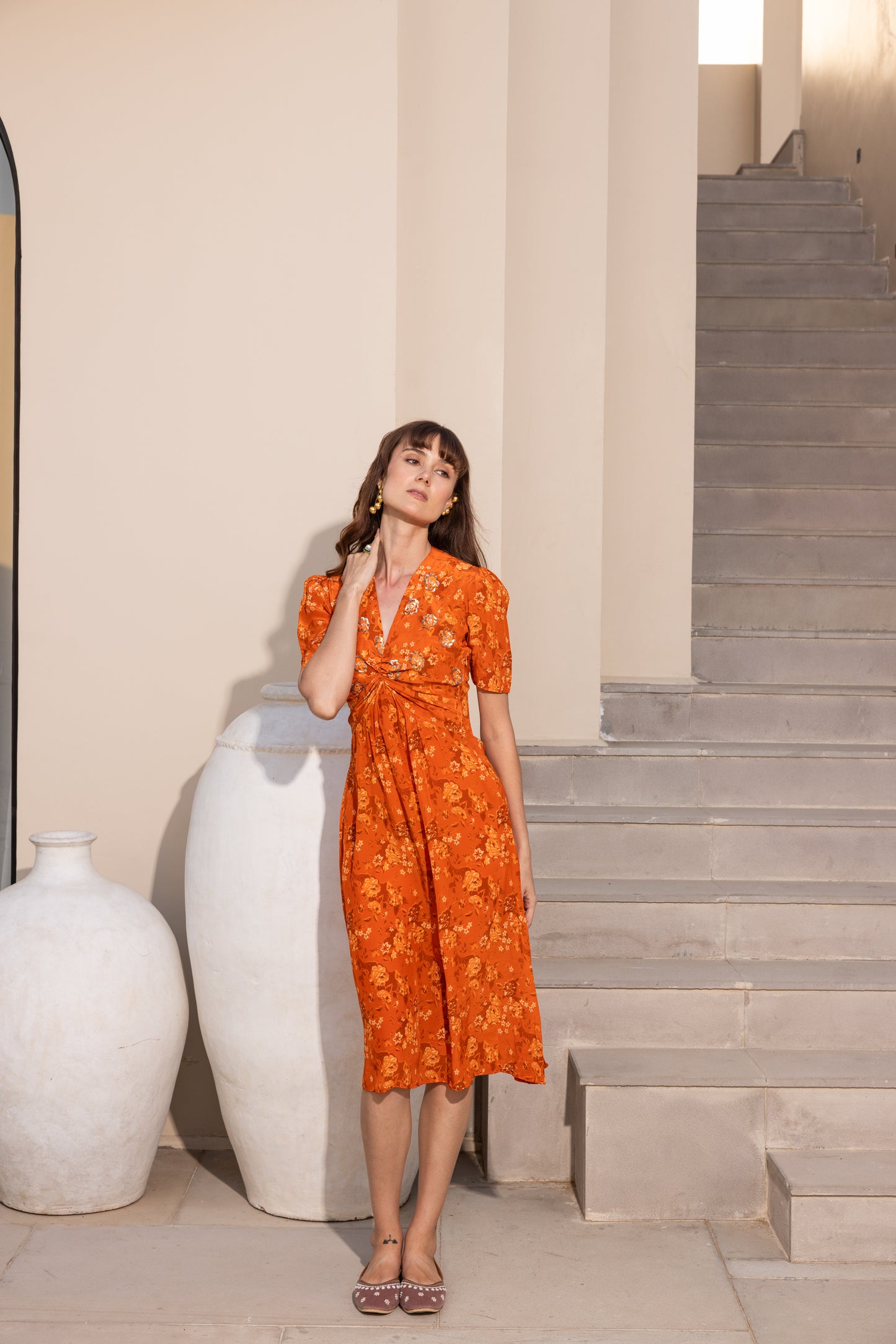 Saffron Embroiderd Dress