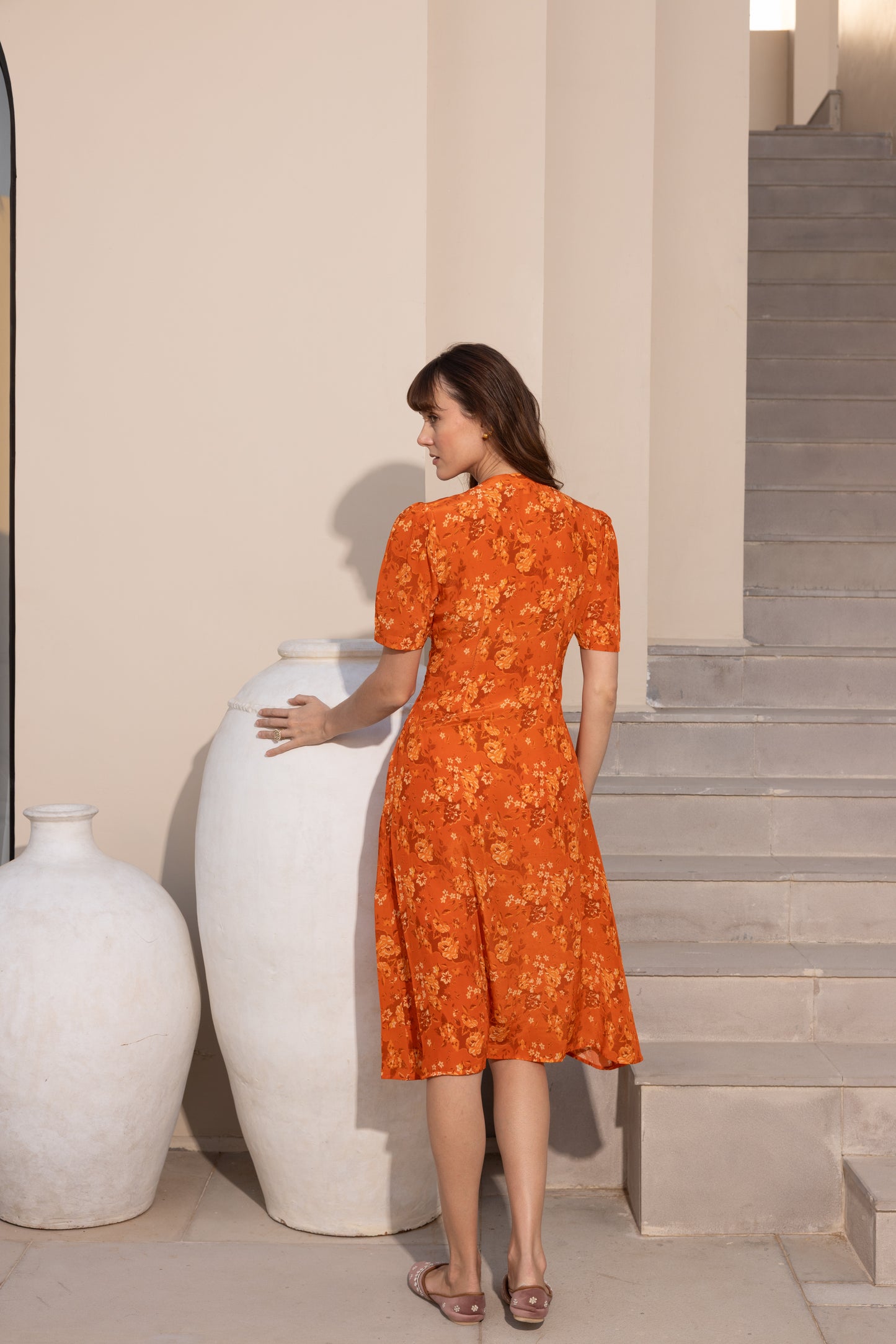 Saffron Embroiderd Dress