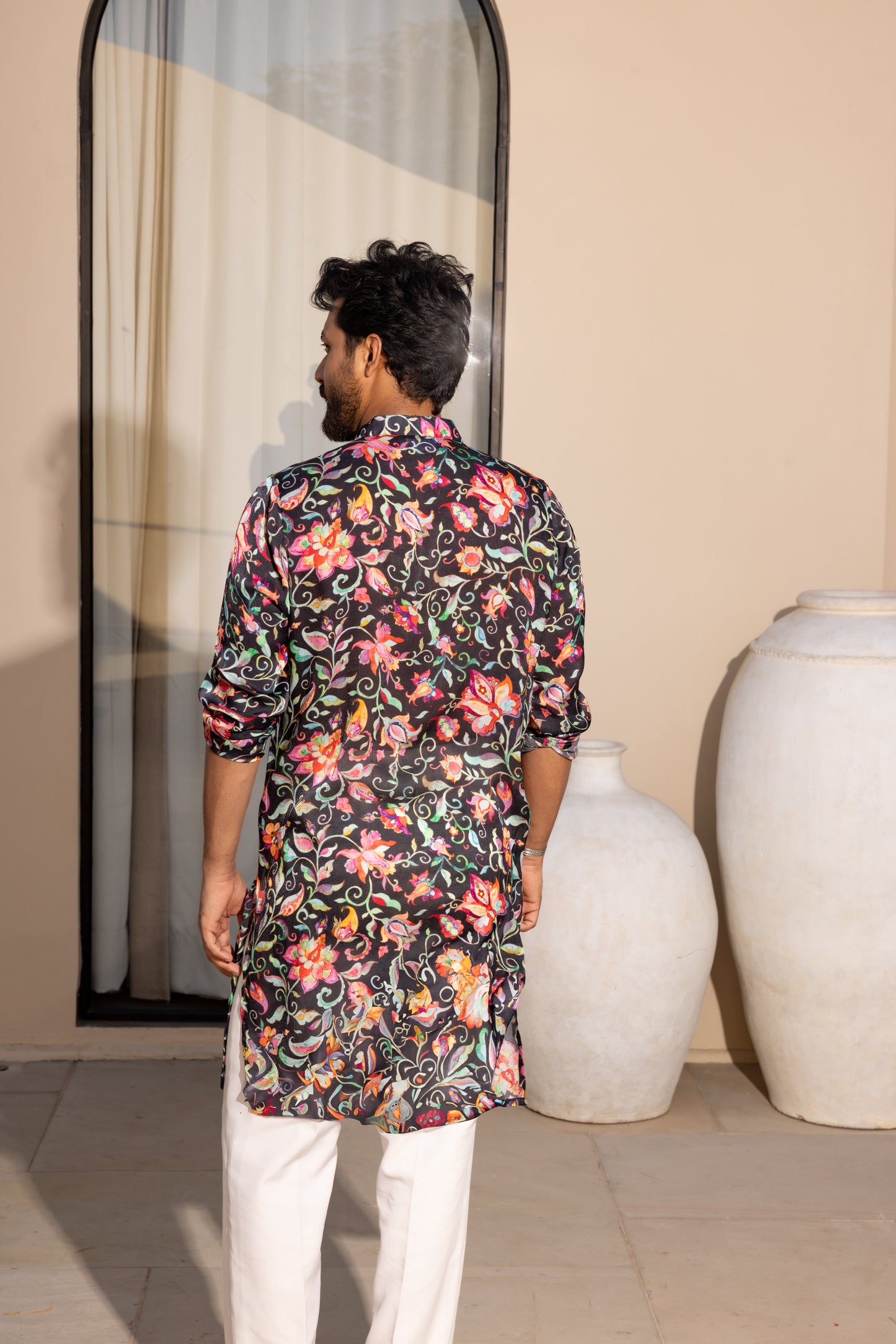 Ivy Black Hand embroidered Kurta