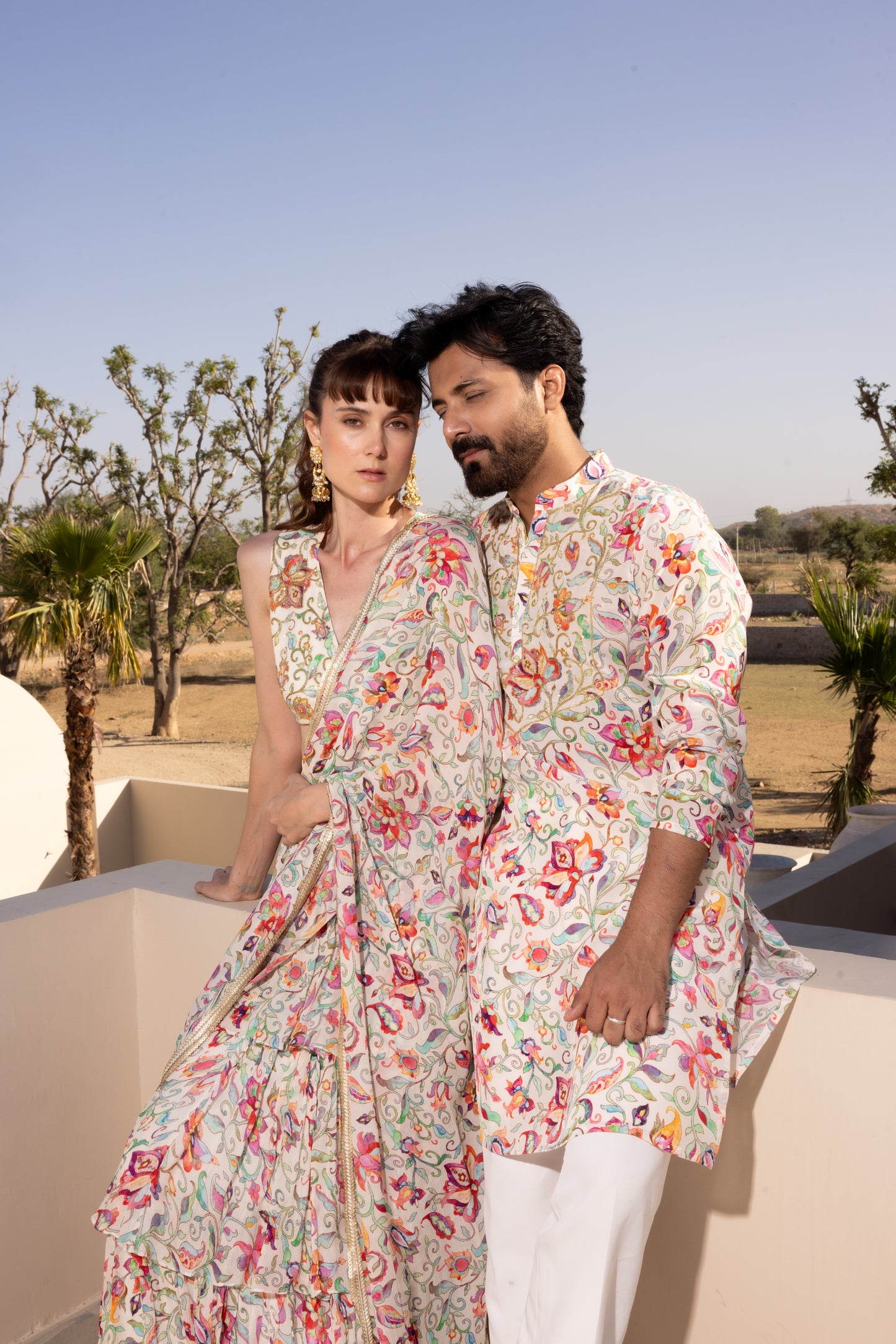 Ivy Off-White Hand Embroidered Kurta