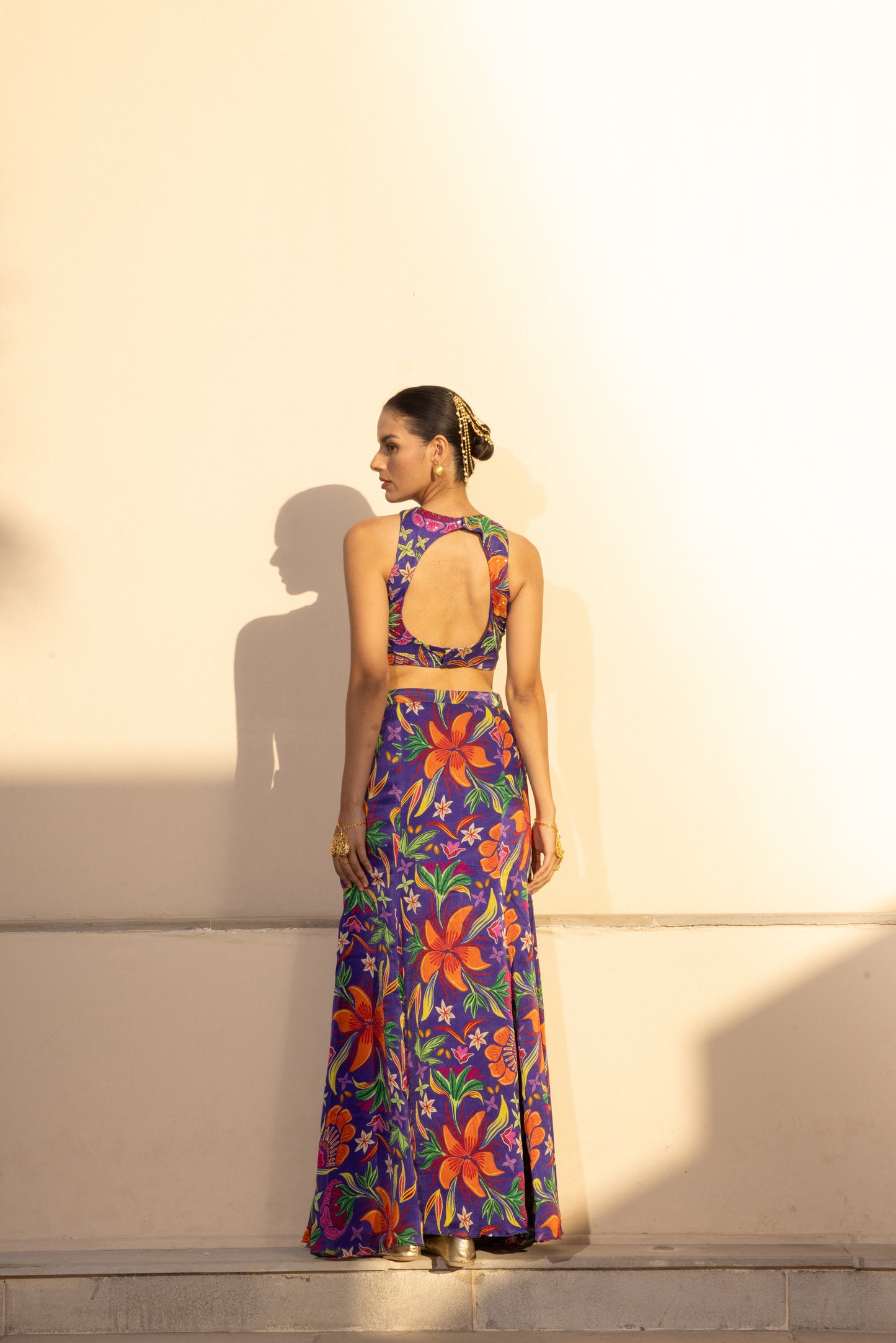 Electra Purple Embroidered Set