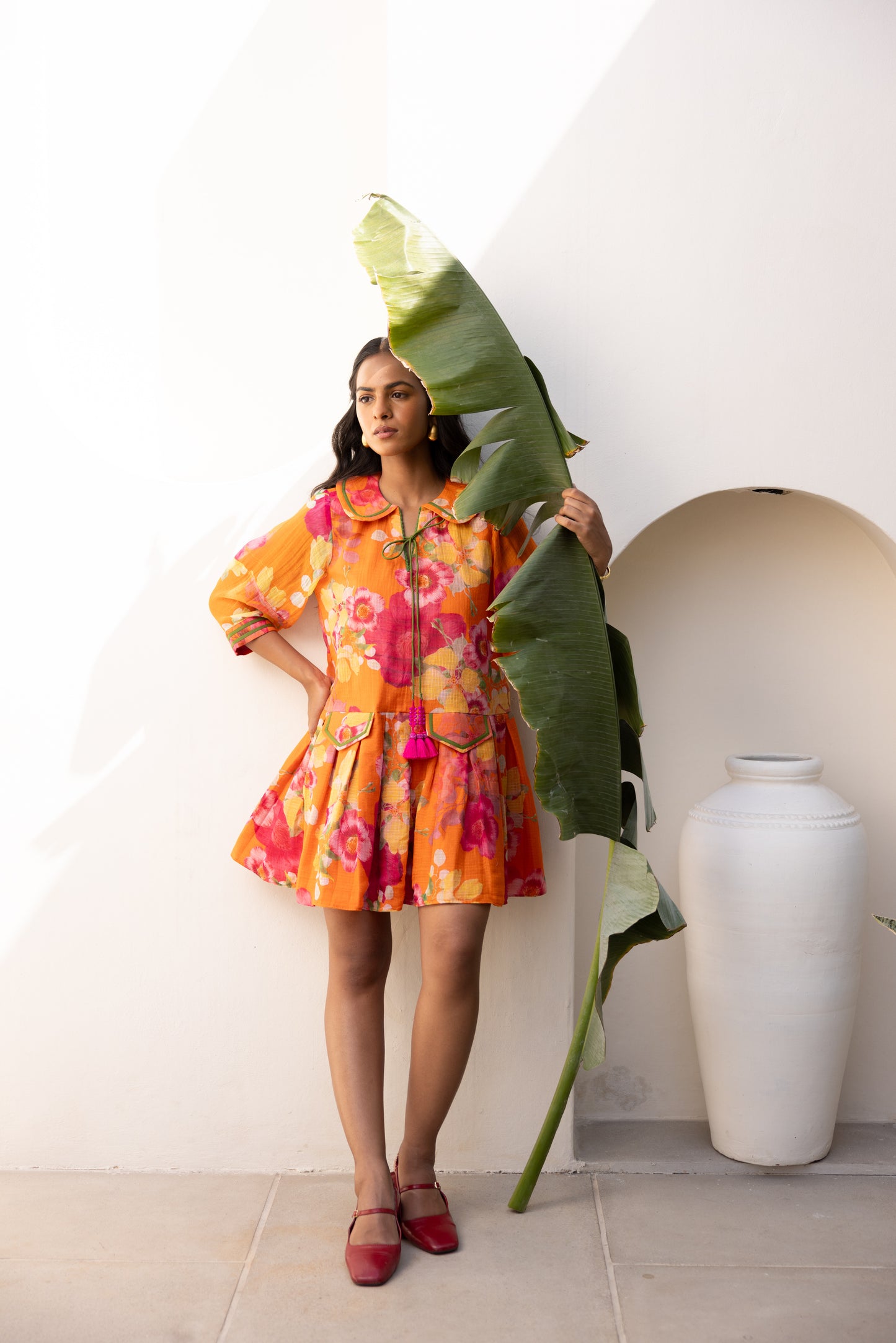Wildflower Mini Dress (Orange)