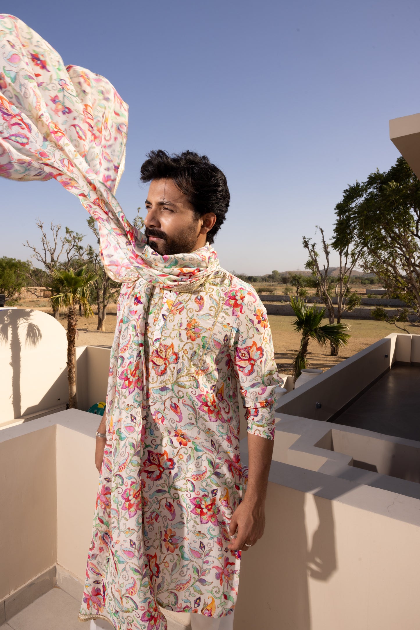 Ivy Off-White Hand Embroidered Kurta