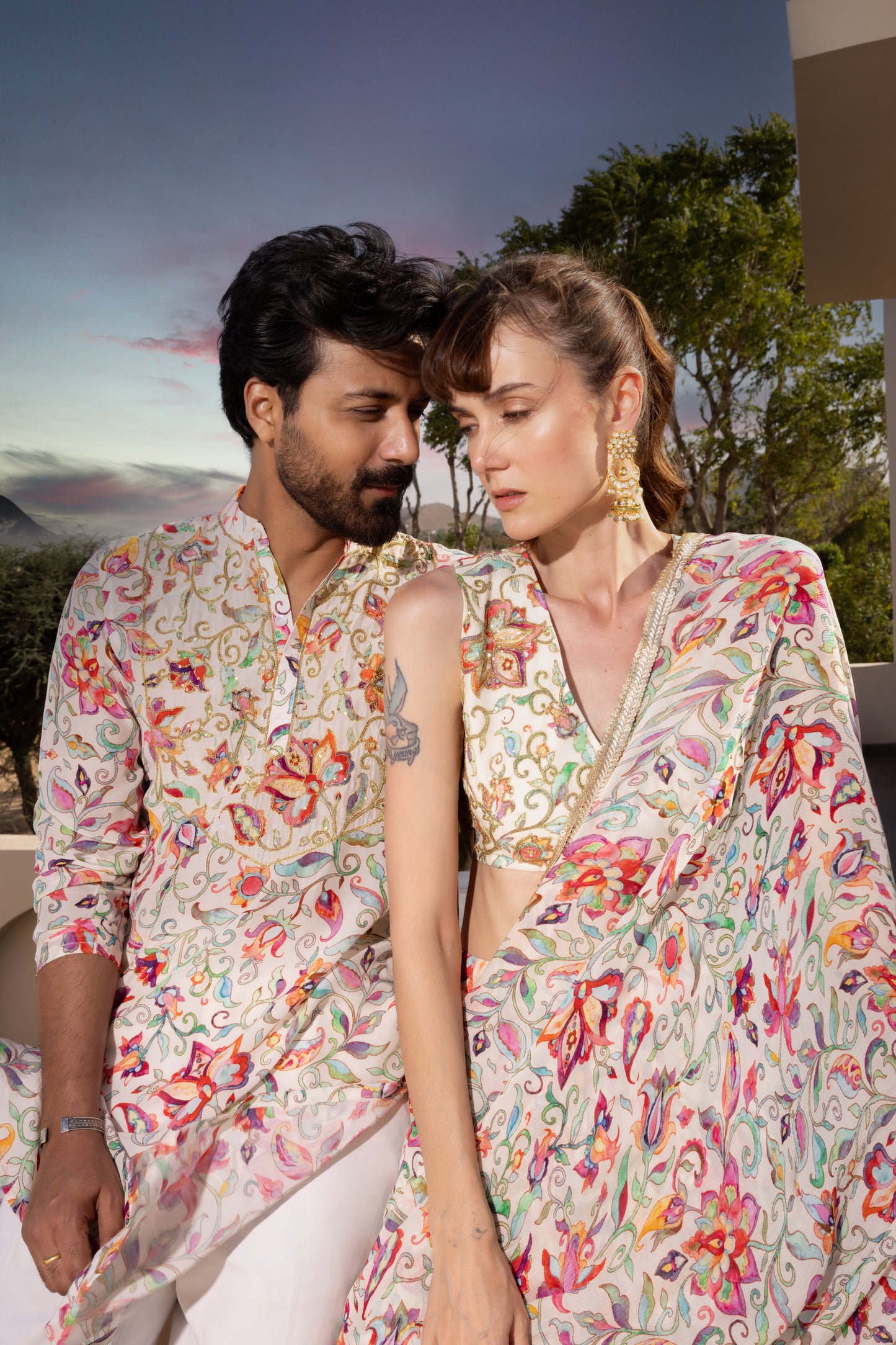Ivy Off-White Hand Embroidered Kurta