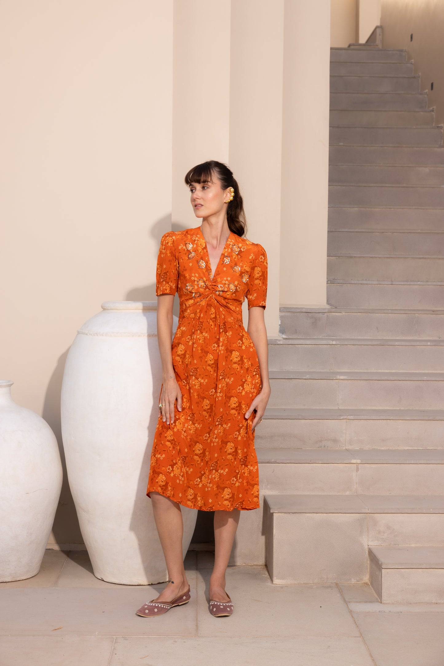 Saffron Embroiderd Dress