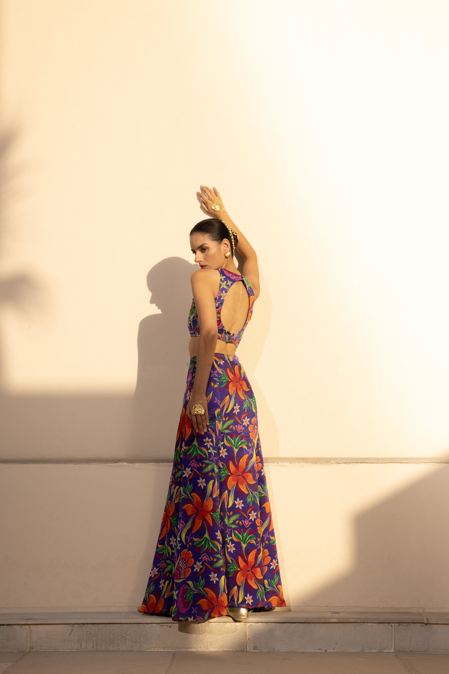 Electra Purple Embroidered Set