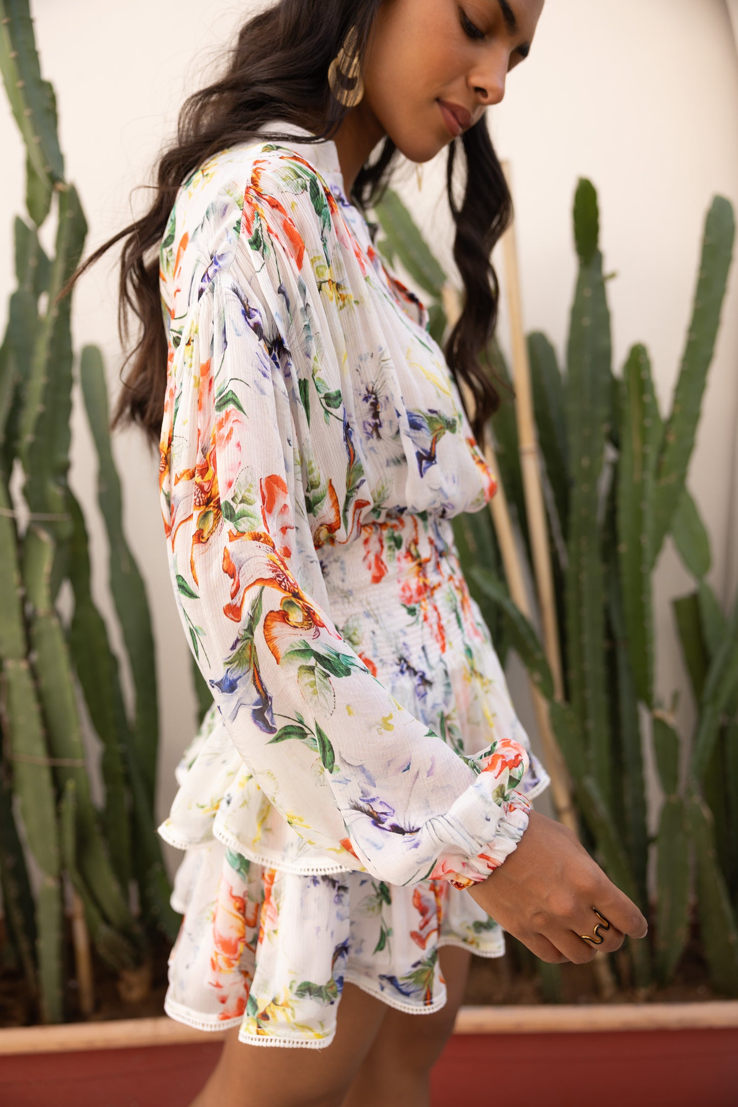 Cloud White Florart Top