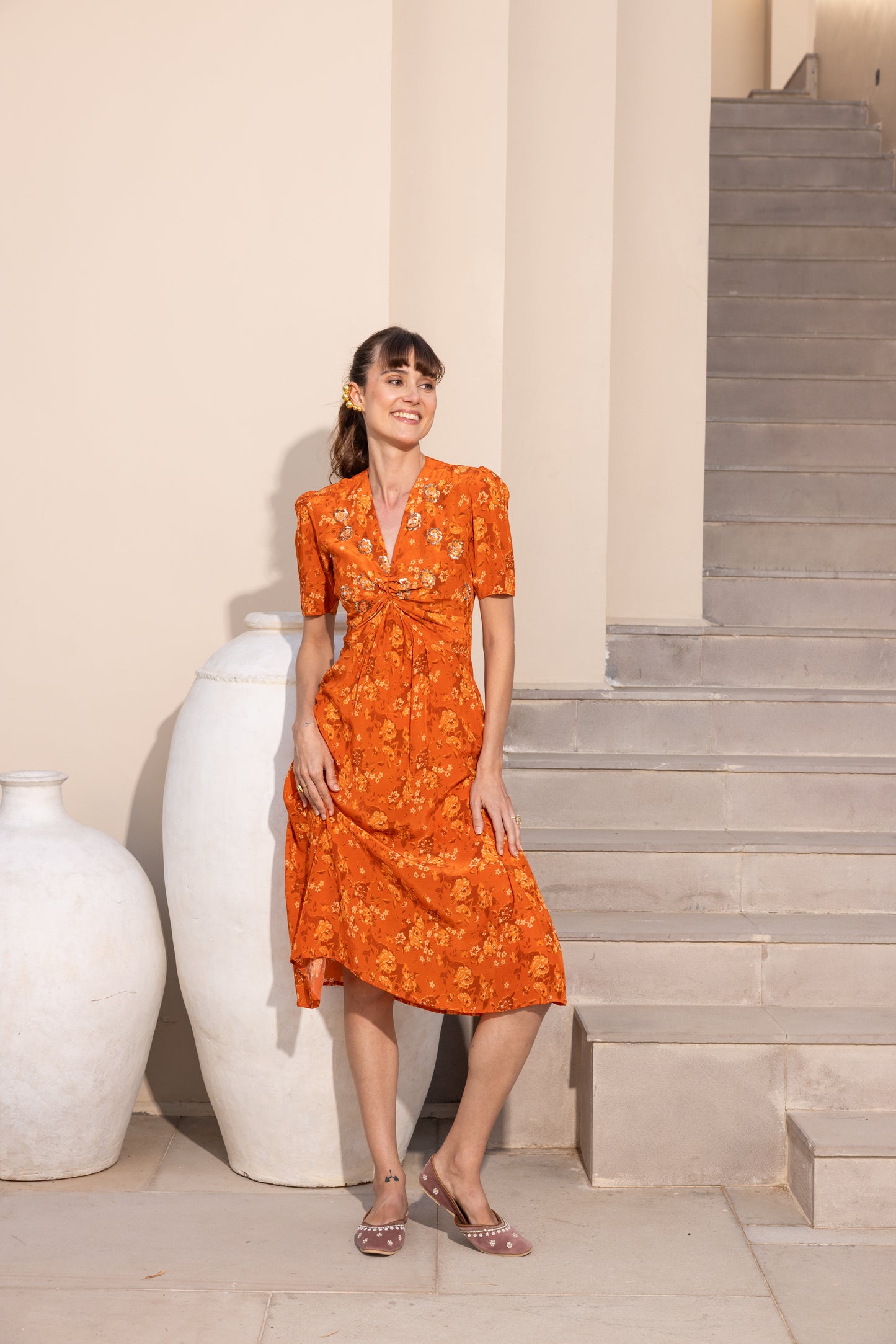 Saffron Embroiderd Dress