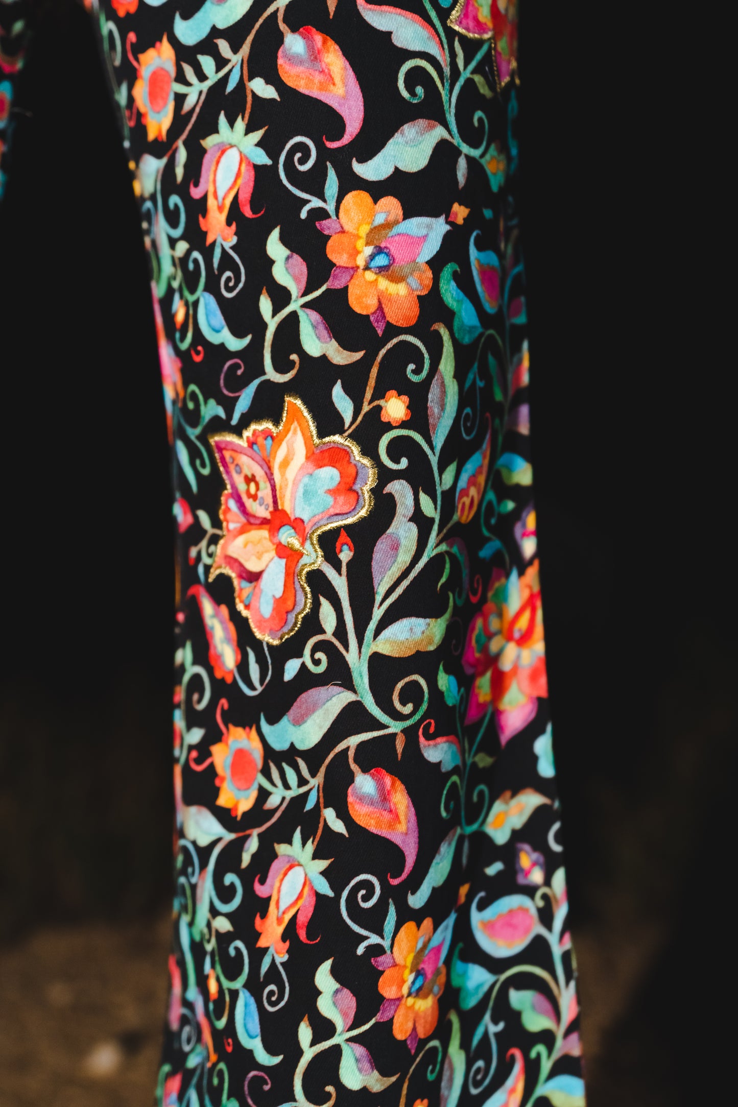 Fleur Black Denim Trouser