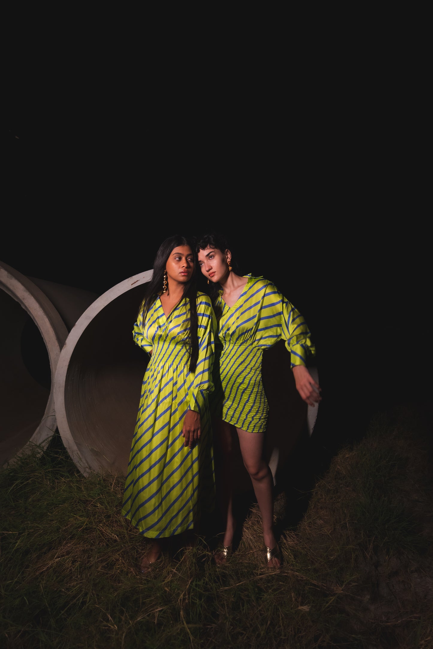 Esme Striped Midi Dress