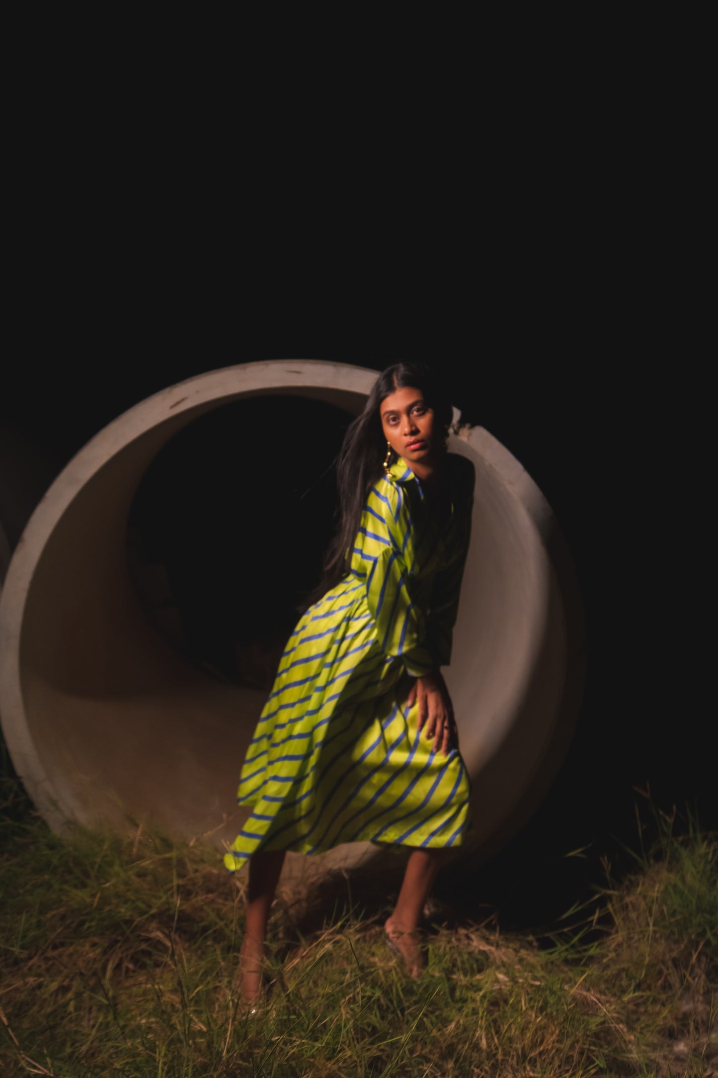 Esme Striped Midi Dress