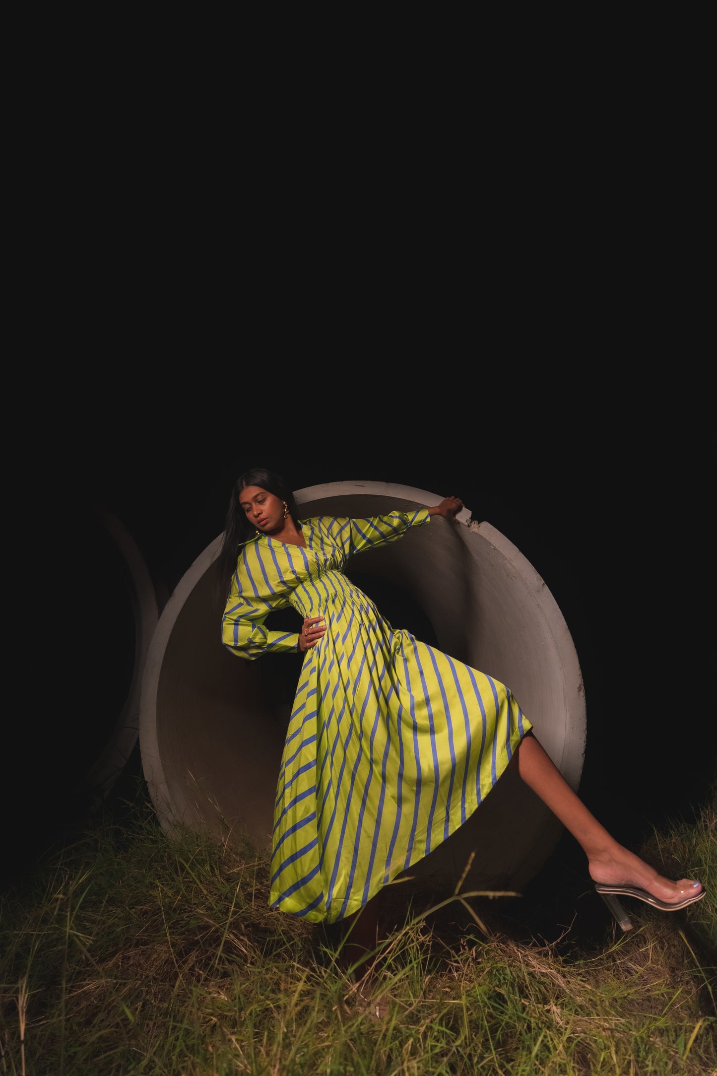 Esme Striped Midi Dress