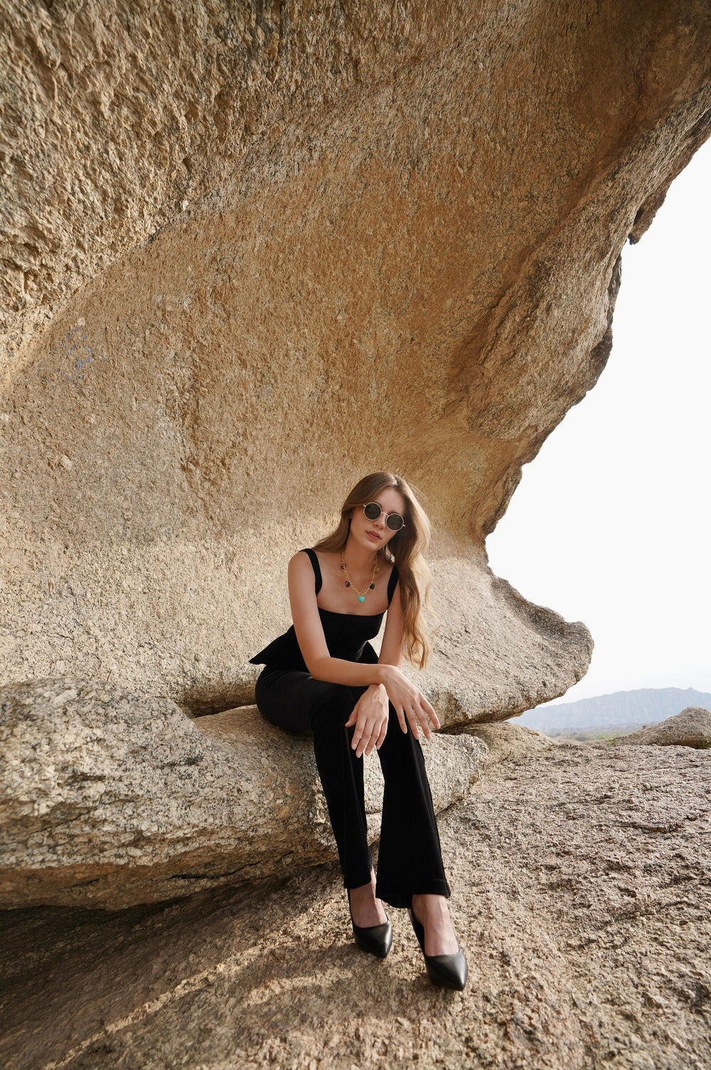Lorraine High Waist, Flared Velvet Pant