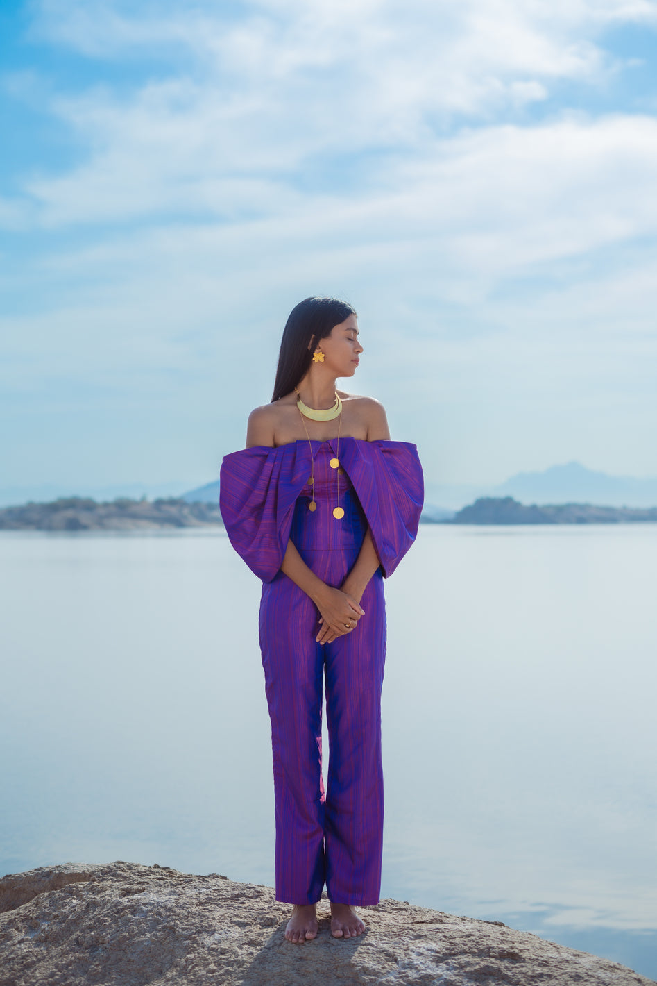 Purple Moon Off-Shoulder Top