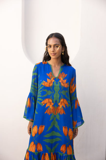 Lilou Midi Dress (Electric Blue)
