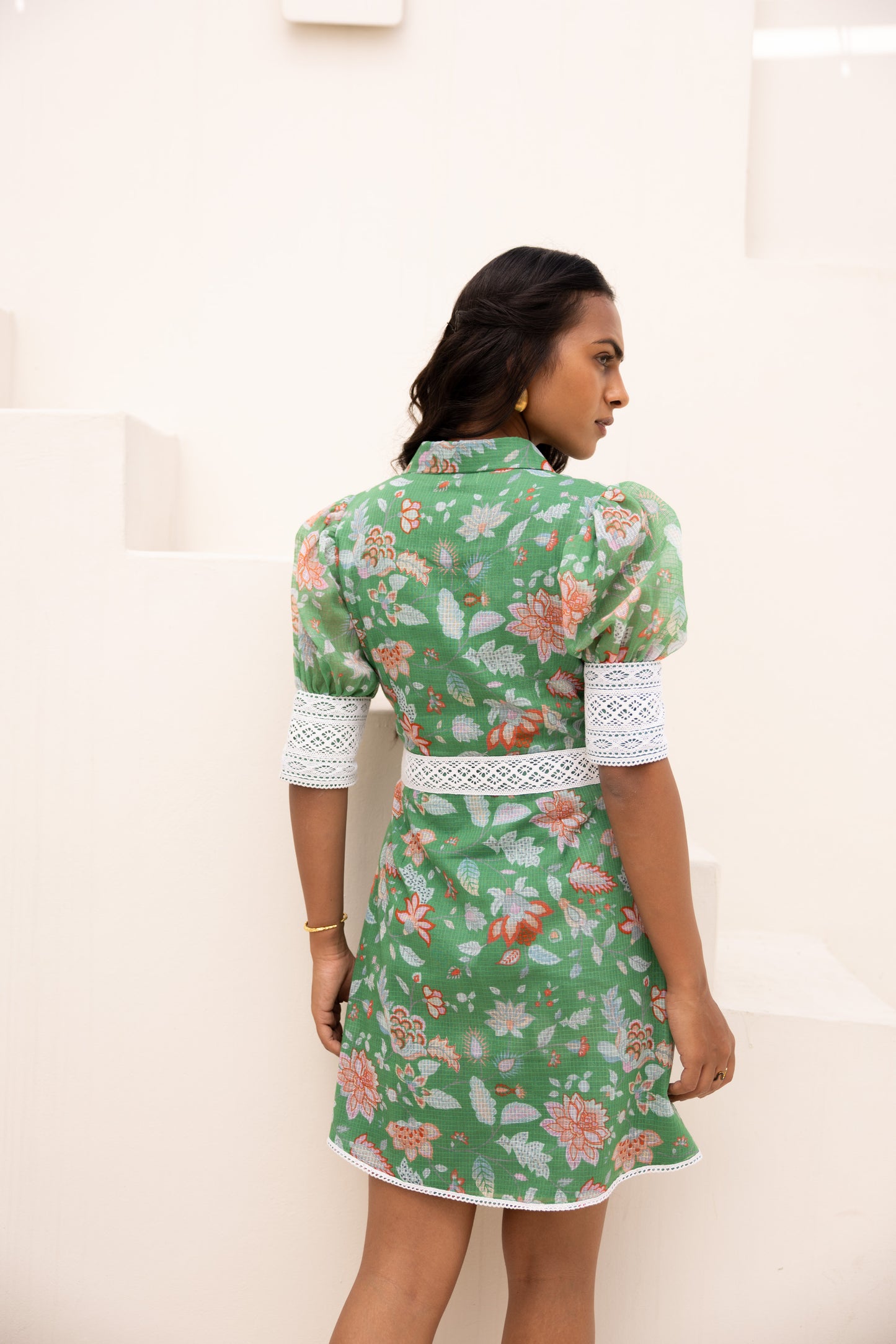 Green Garden Mini Dress