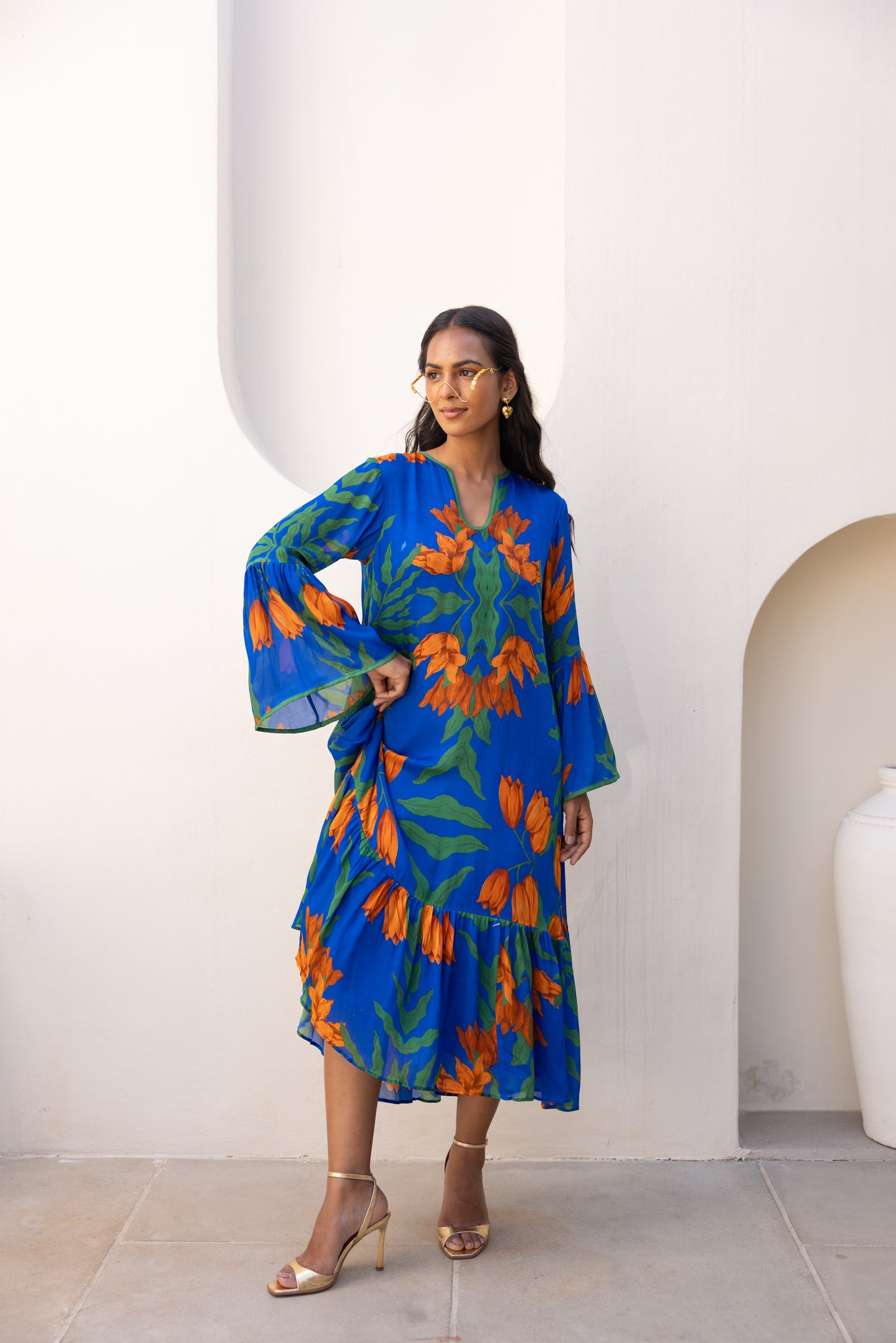 Lilou Midi Dress (Electric Blue)