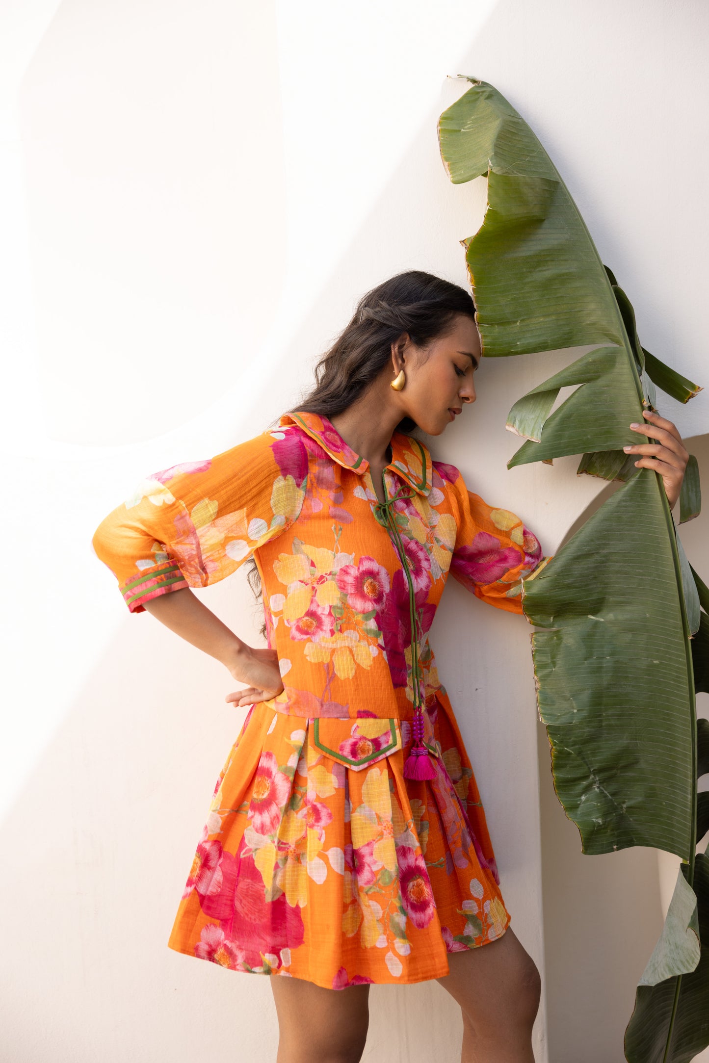 Wildflower Mini Dress (Orange)
