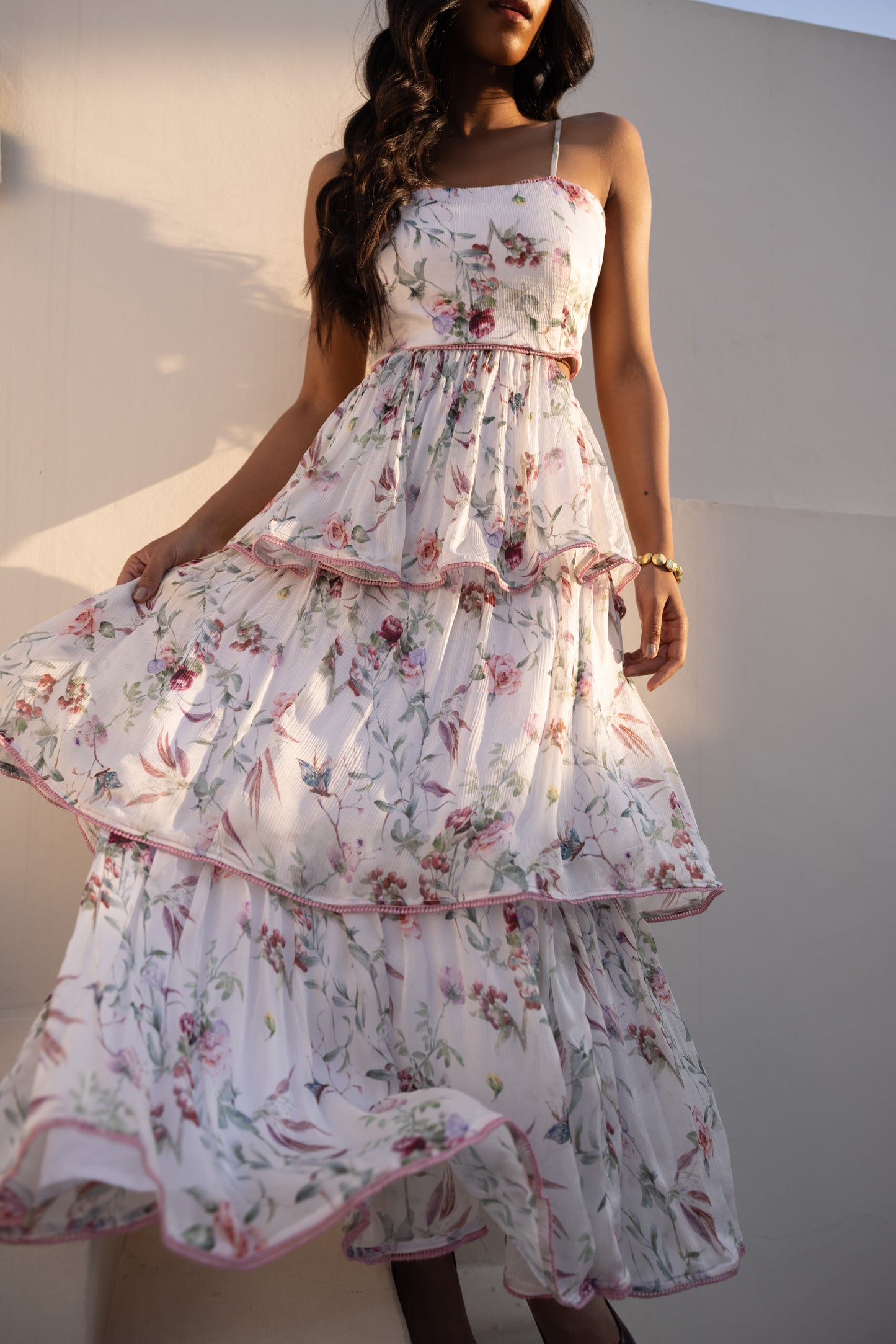 Cloud White Luna Layered Dress