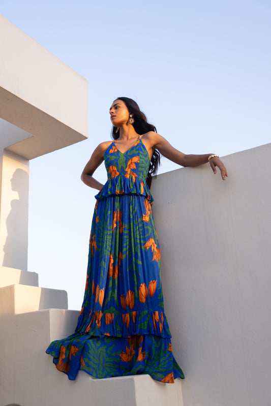 Lilou Maxi Dress (Electric Blue)