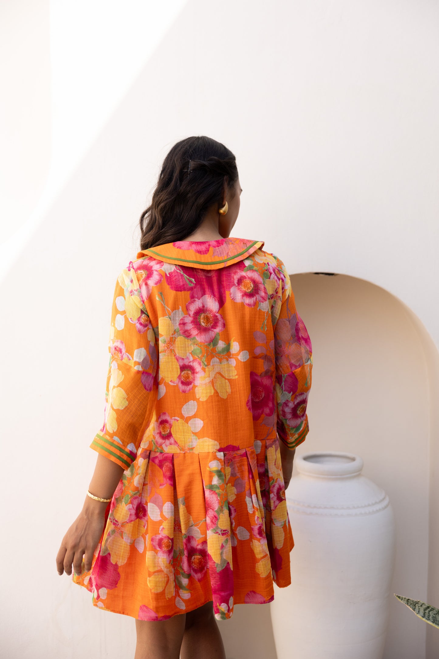 Wildflower Mini Dress (Orange)