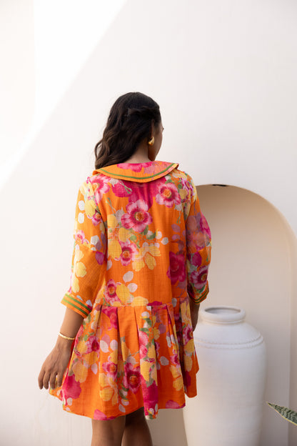 Wildflower Mini Dress (Orange)