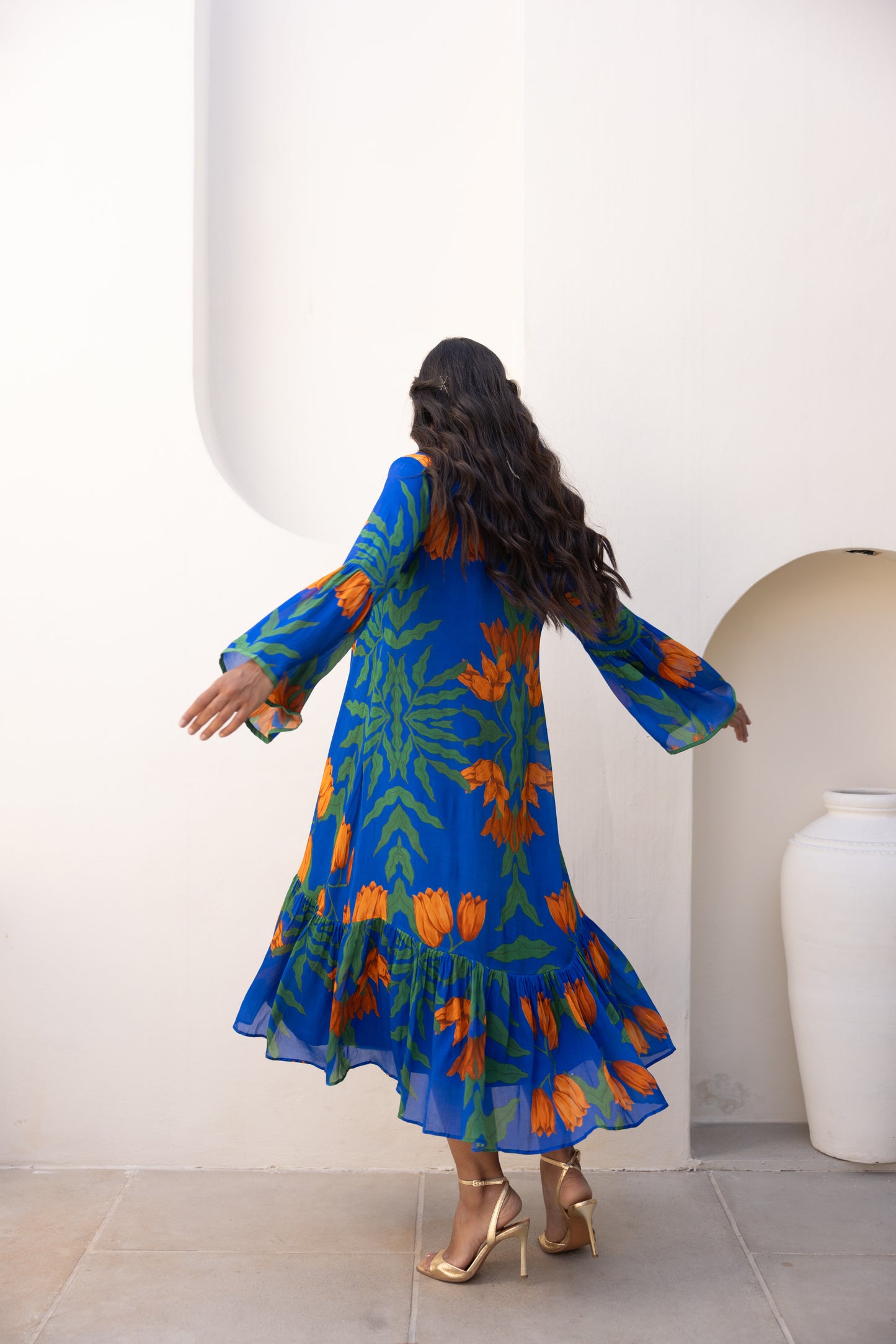 Lilou Midi Dress (Electric Blue)