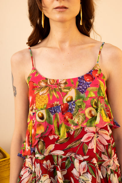 Citrus Bloom Mini Dress