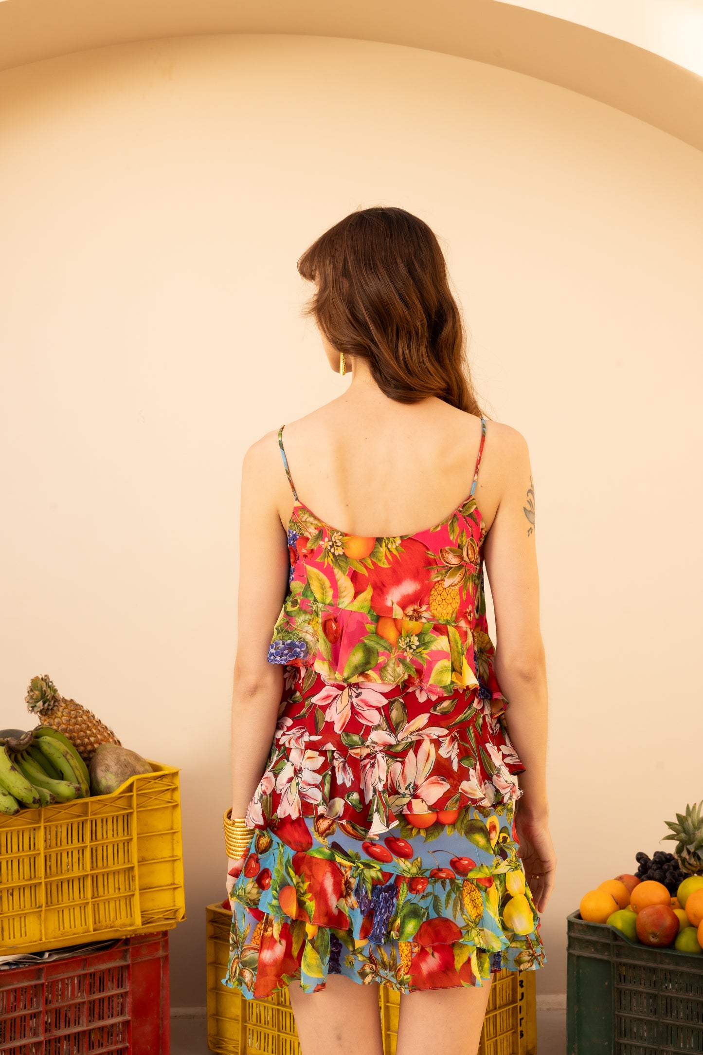 Citrus Bloom Mini Dress