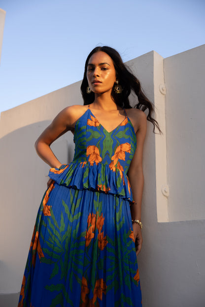 Lilou Maxi Dress (Electric Blue)