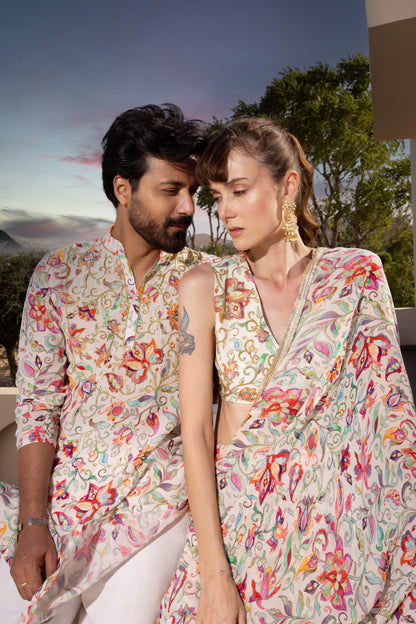 Ivy Off-White Hand Embroidered Kurta