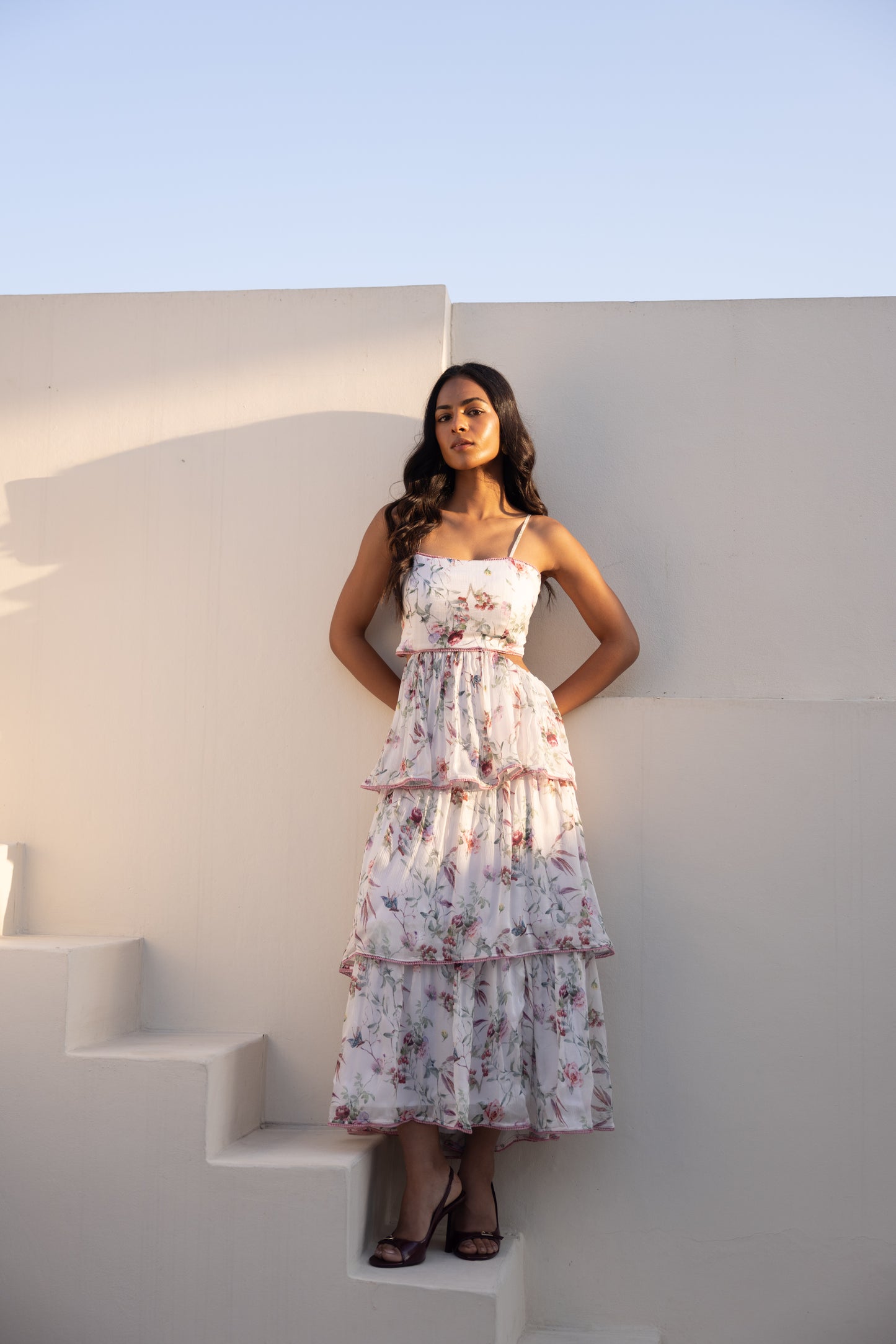 Cloud White Luna Layered Dress