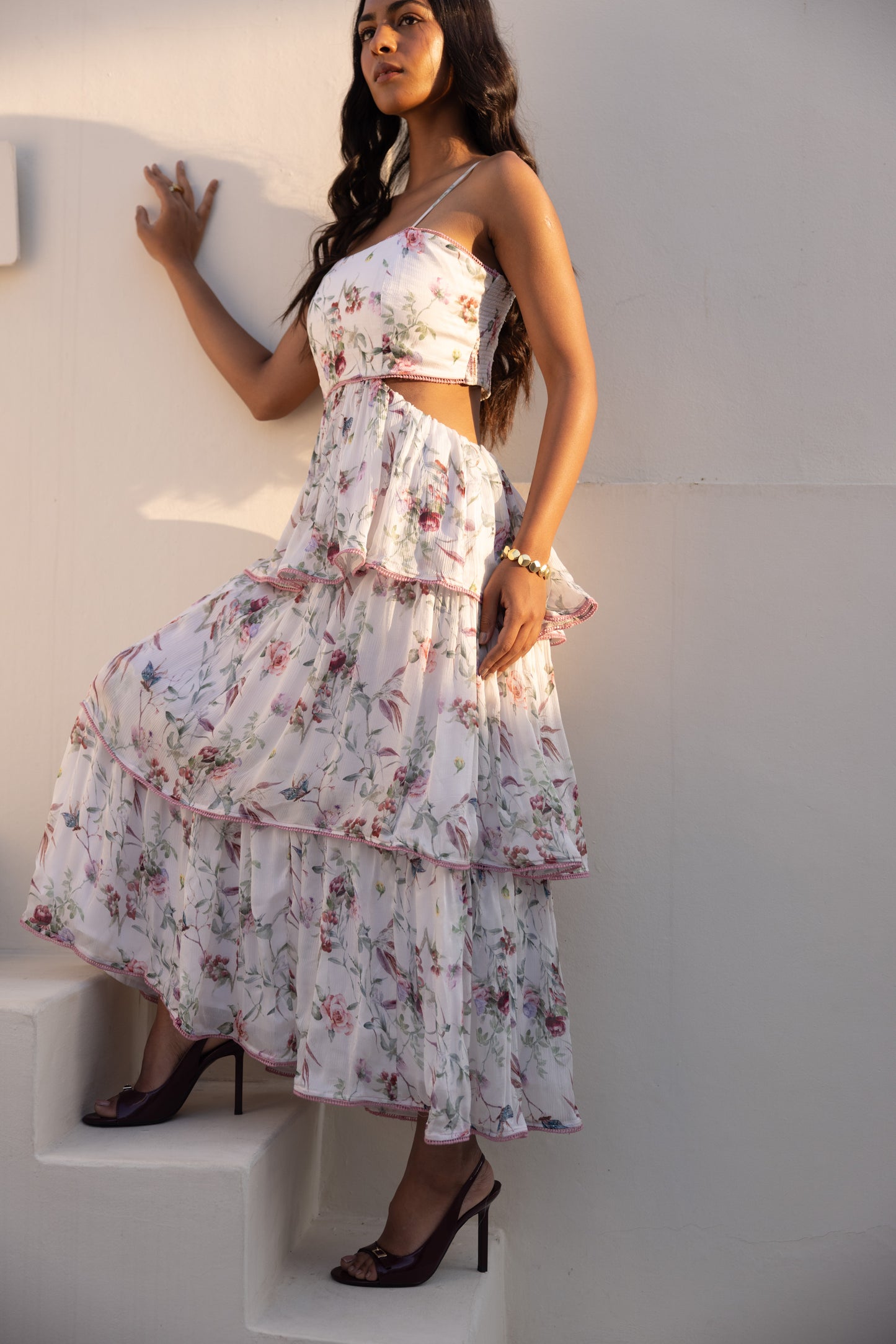 Cloud White Luna Layered Dress