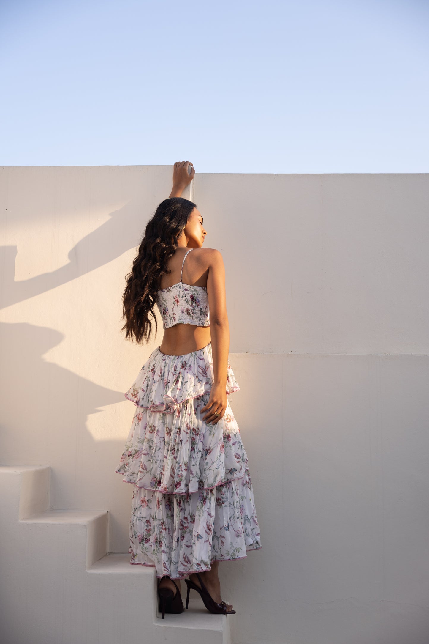 Cloud White Luna Layered Dress