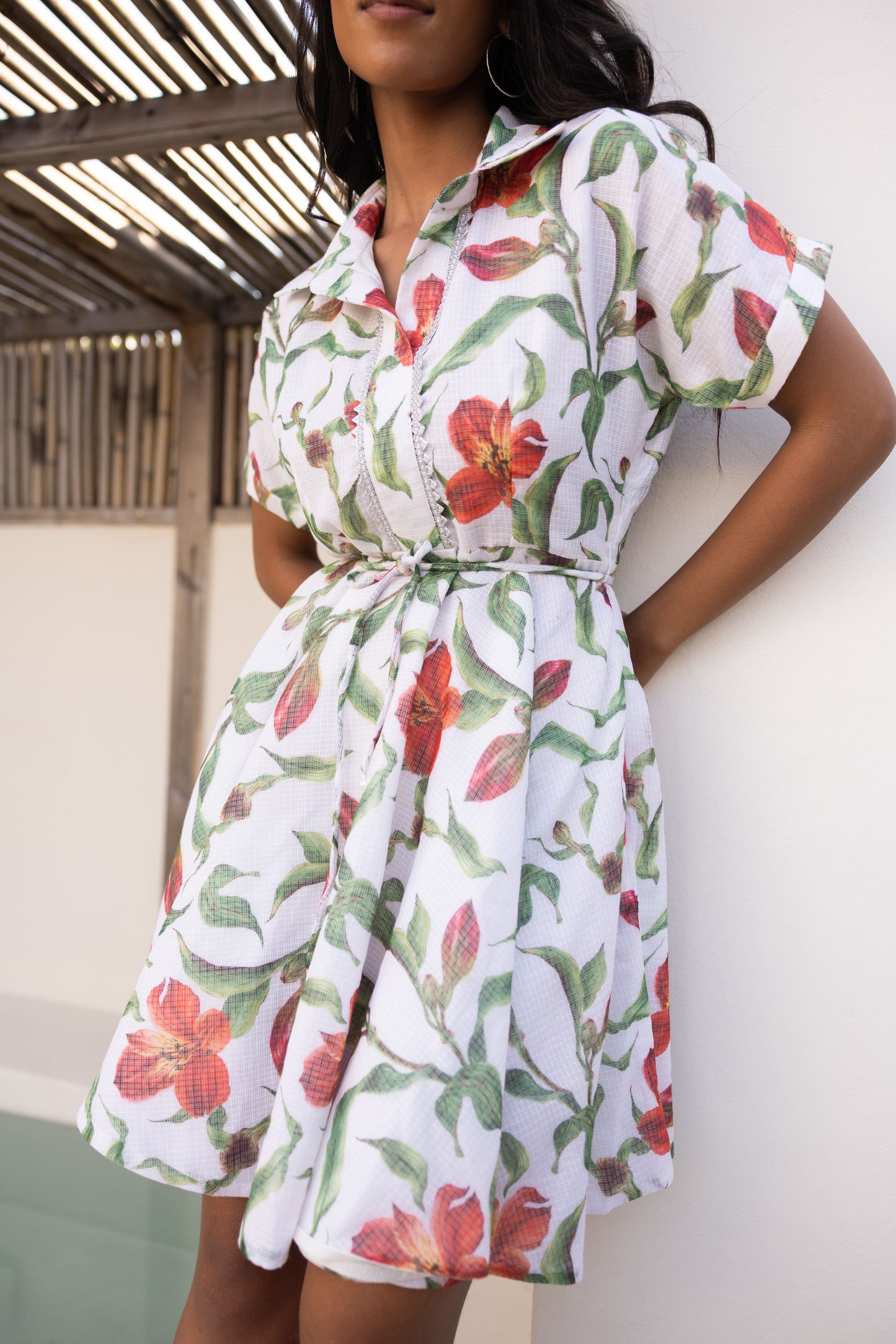 Cloud White Mini Lily Dress