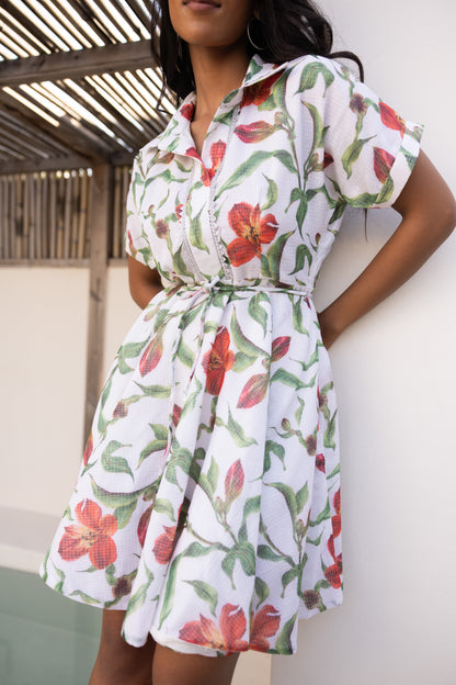 Cloud White Mini Lily Dress